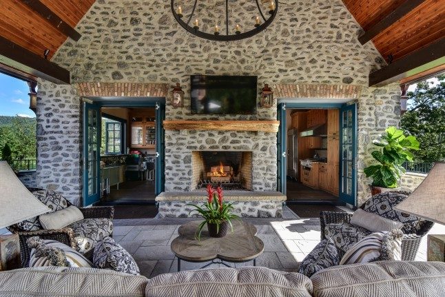 Builders in Asheville NC_outdoor fireplace design ideas