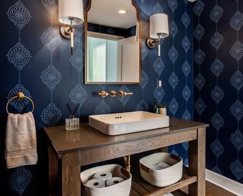 blue powder room_asheville builders