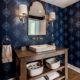 blue powder room_asheville builders