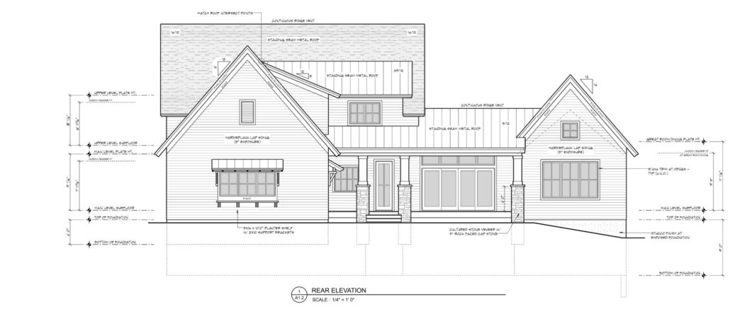 modern farmhouse front elevation_asheville builders-2 farmhouse builders near asheville nc