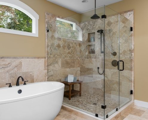 luxury bathroom_home builders in hendersonville nc
