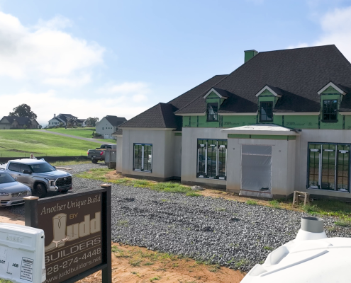 judd-builders-asheville-home-builders-luxury Construction job site in Asheville NC