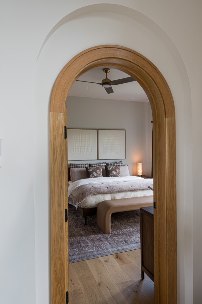 arched doorway bedroom