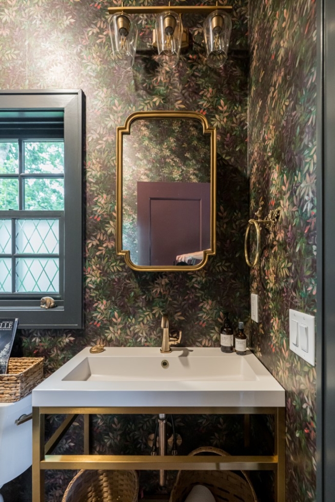 eclectic powder room
