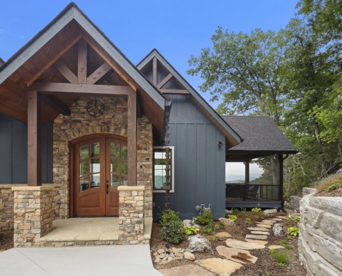 Modern mountain home overlooking the Blue Ridge Mountains in Asheville NC